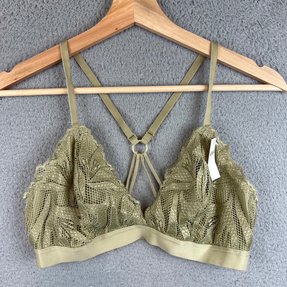 aerie Olive Green Lace Bralette